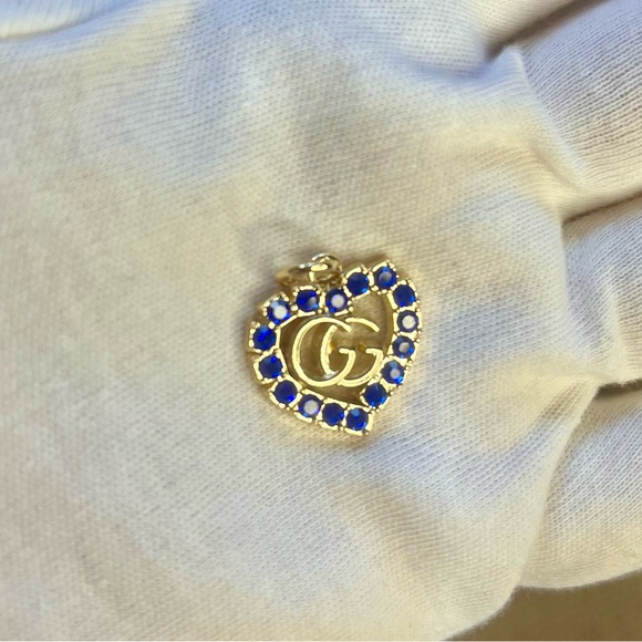 Gucci Zipper Pull with BLUE crystals! - Picture 3 of 4